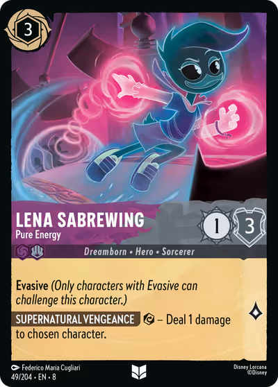 Lena Sabrewing - Pure Energy #49 — Reign of Jafar (Uncommon) · Disney Lorcana
