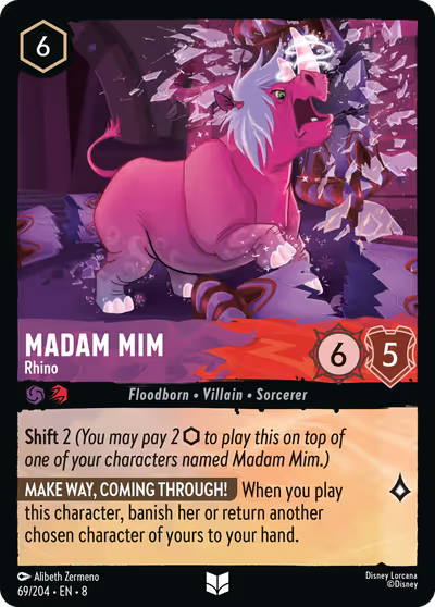 Madam Mim - Rhino #69 — Reign of Jafar (Uncommon) · Disney Lorcana