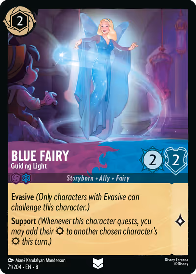 Blue Fairy - Guiding Light #71 — Reign of Jafar (Uncommon) · Disney Lorcana