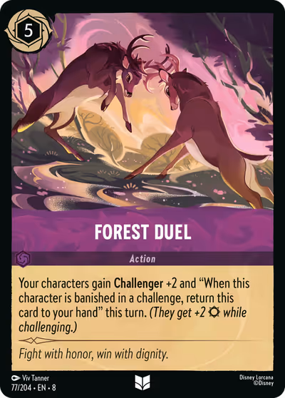 Forest Duel #77 — Reign of Jafar (Uncommon) · Disney Lorcana