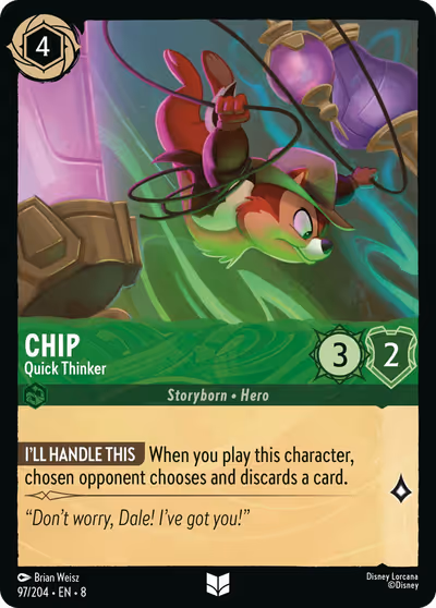Chip - Quick Thinker #97 — Reign of Jafar (Uncommon) · Disney Lorcana