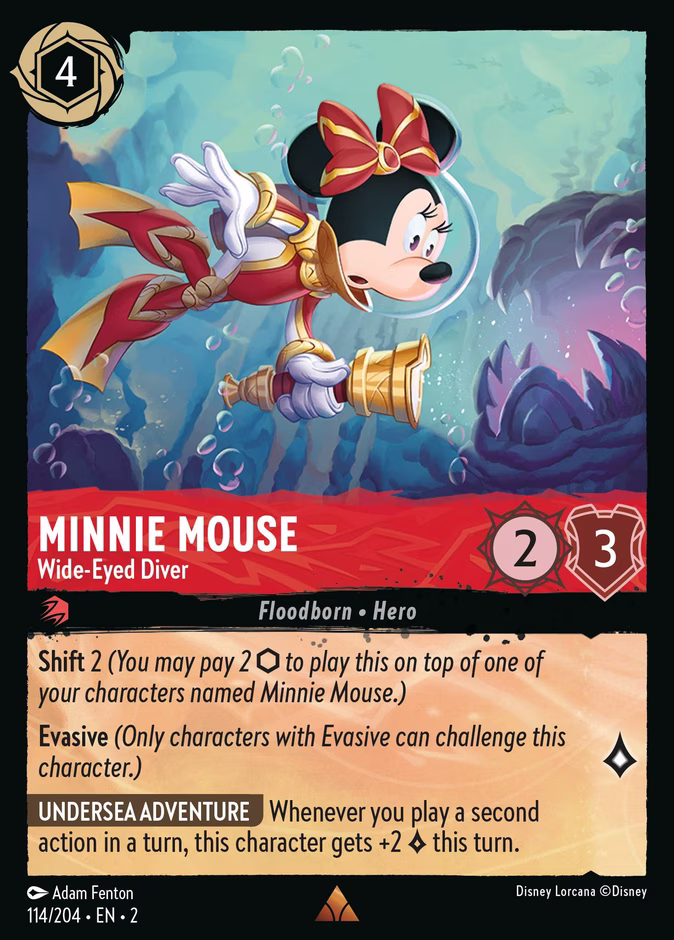 Minnie Mouse - Wide-Eyed Diver #114 (Rare)