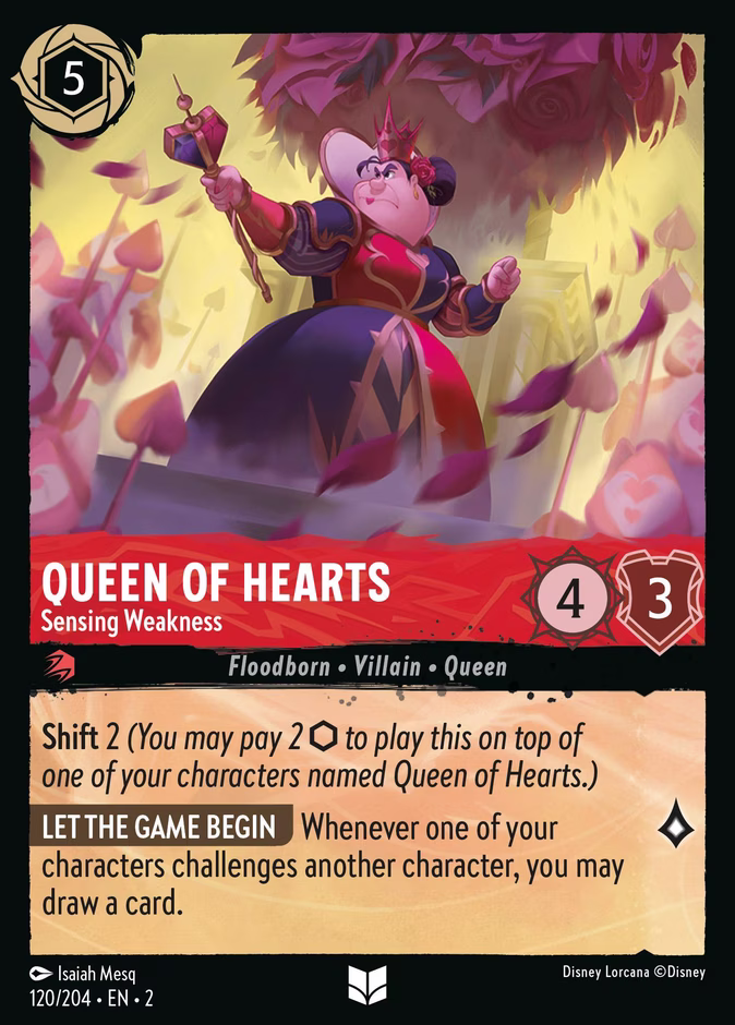 Queen Of Hearts - Sensing Weakness #120 (Uncommon)
