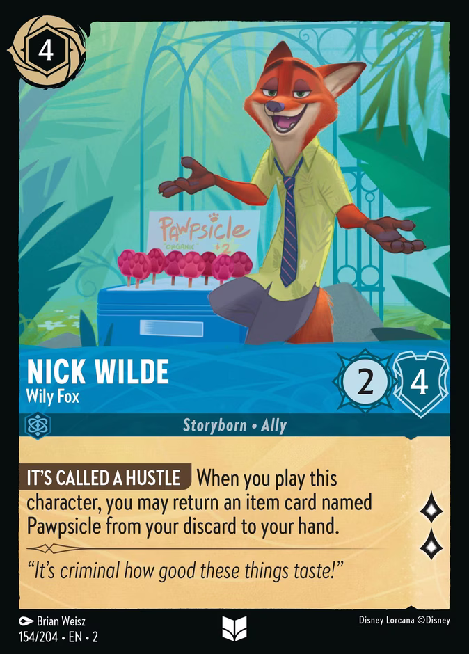 Nick Wilde - Wily Fox #154 (Uncommon)