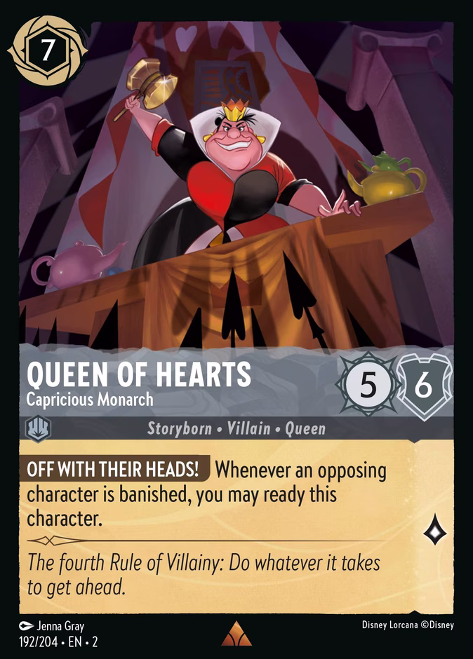 Queen Of Hearts - Capricious Monarch #192 (Rare)