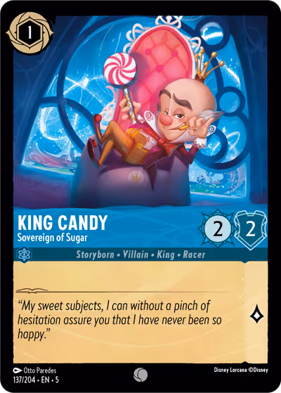 King Candy - Sovereign of Sugar #137 — Shimmering Skies (Common) · Disney Lorcana