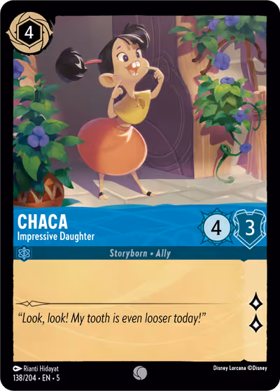 Chaca - Impressive Daughter #138 — Shimmering Skies (Common) · Disney Lorcana