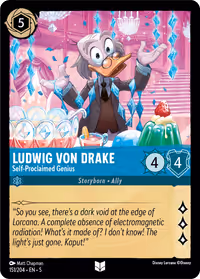 Ludwig Von Drake - Self-Proclaimed Genius #151 (Uncommon)