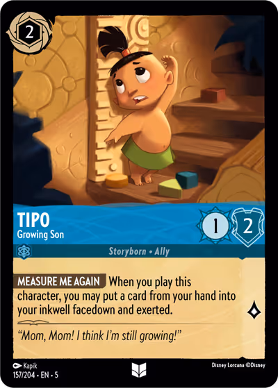 Tipo - Growing Son #157 — Shimmering Skies (Uncommon) · Disney Lorcana