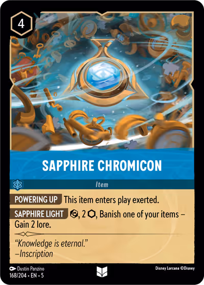 Sapphire Chromicon #168 — Shimmering Skies (Uncommon) · Disney Lorcana