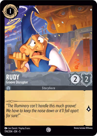 Rudy - Groove Disrupter #174 — Shimmering Skies (Common) · Disney Lorcana