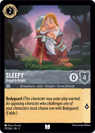 Sleepy - Sluggish Knight #177 — Shimmering Skies (Uncommon) · Disney Lorcana