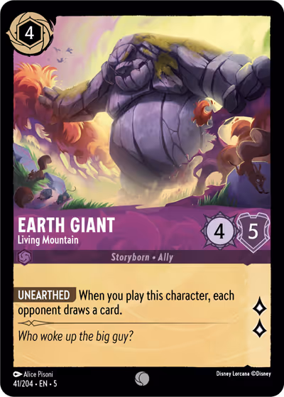 Earth Giant - Living Mountain #41 — Shimmering Skies (Common) · Disney Lorcana