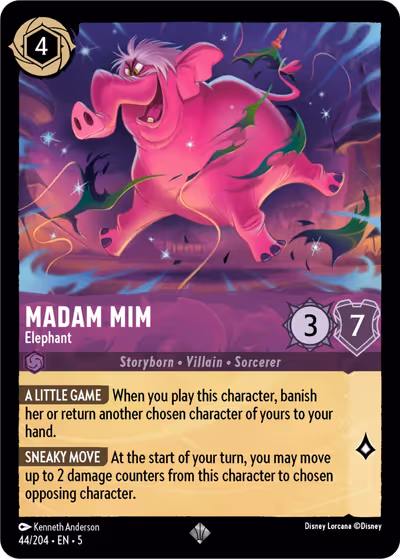 Madam Mim - Elephant #44 — Shimmering Skies · Disney Lorcana