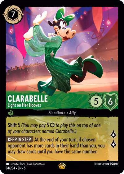 Clarabelle - Light on Her Hooves #84 — Shimmering Skies (Legendary) · Disney Lorcana