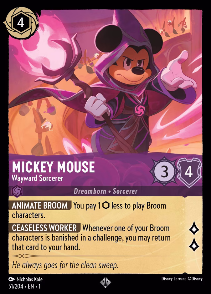 Mickey Mouse - Wayward Sorcerer #51 (Super_rare)