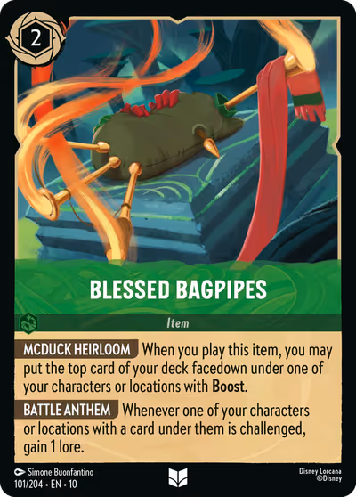 Blessed Bagpipes #101 Foil — Whispers in the Well (Uncommon) · Disney Lorcana