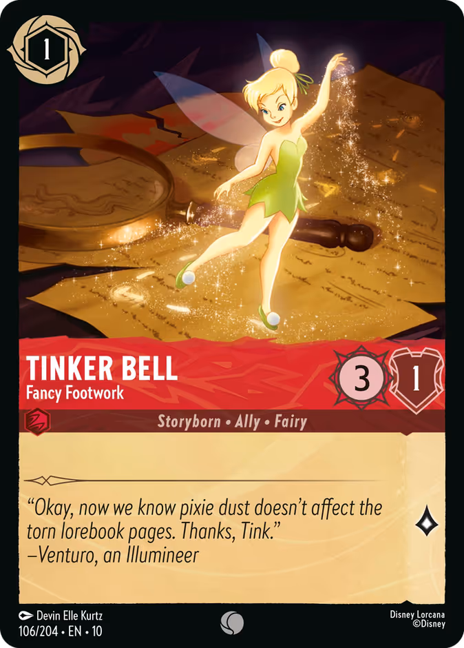 Tinker Bell - Fancy Footwork #106 (Common)