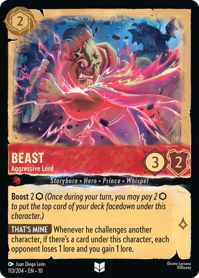Beast - Aggressive Lord #113 — Whispers in the Well (Uncommon) · Disney Lorcana