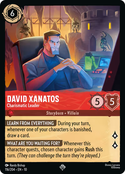 David Xanatos - Charismatic Leader #116 — Whispers in the Well (Super_rare) · Disney Lorcana