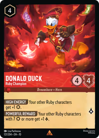 Donald Duck - Ruby Champion #121 (Rare)
