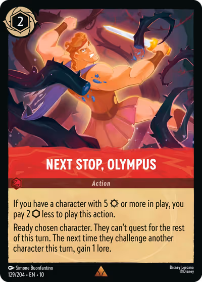 Next Stop, Olympus #129 — Whispers in the Well (Rare) · Disney Lorcana