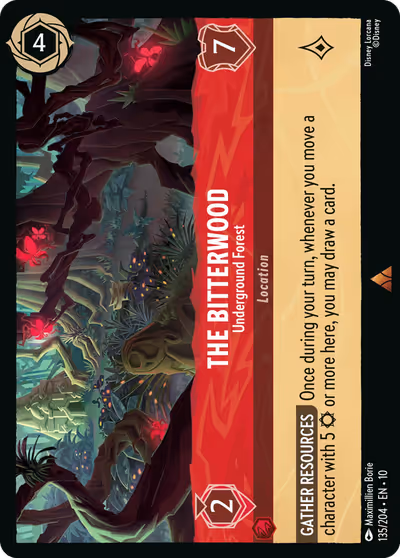 The Bitterwood - Underground Forest #135 Foil — Whispers in the Well (Rare) · Disney Lorcana