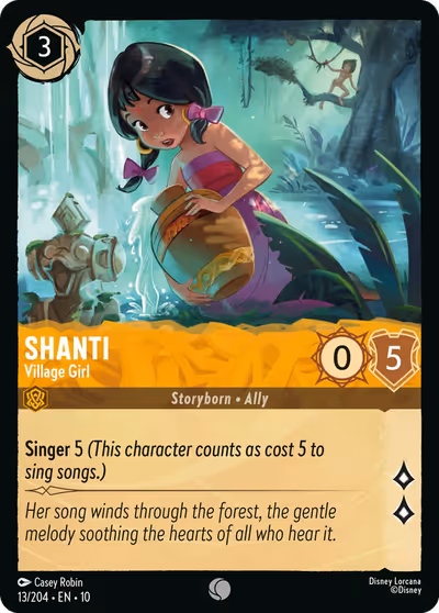 Shanti - Village Girl #13 — Whispers in the Well (Common) · Disney Lorcana