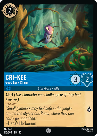 Cri-Kee - Good Luck Charm #142 — Whispers in the Well (Common) · Disney Lorcana