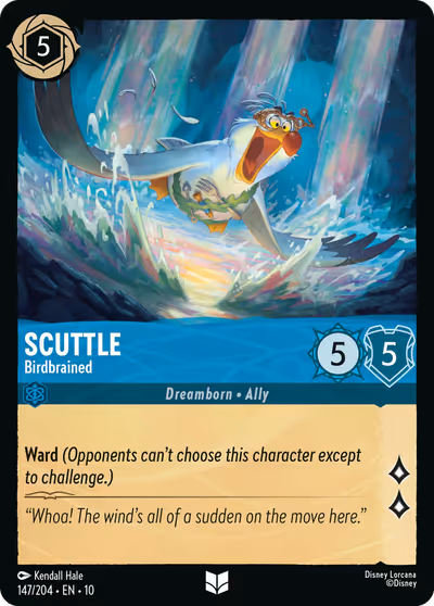 Scuttle - Birdbrained #147 — Whispers in the Well (Uncommon) · Disney Lorcana
