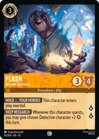 Flash - Records Specialist #14 — Whispers in the Well (Common) · Disney Lorcana