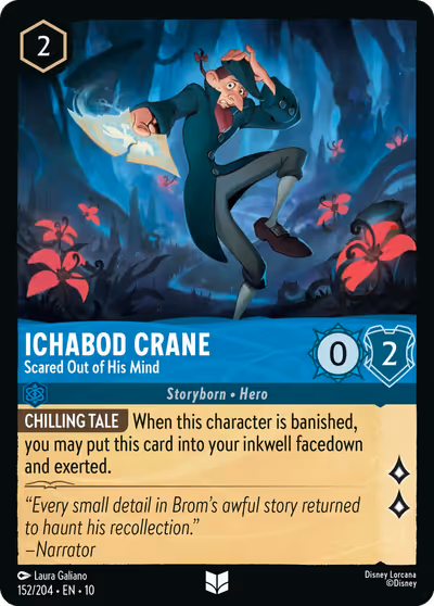 Ichabod Crane - Scared Out of His Mind #152 — Whispers in the Well (Uncommon) · Disney Lorcana