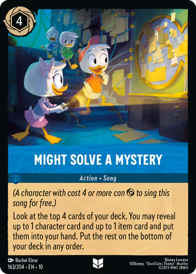 Might Solve a Mystery #163 — Whispers in the Well (Uncommon) · Disney Lorcana