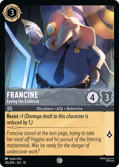 Francine - Eyeing the Evidence #176 — Whispers in the Well (Common) · Disney Lorcana