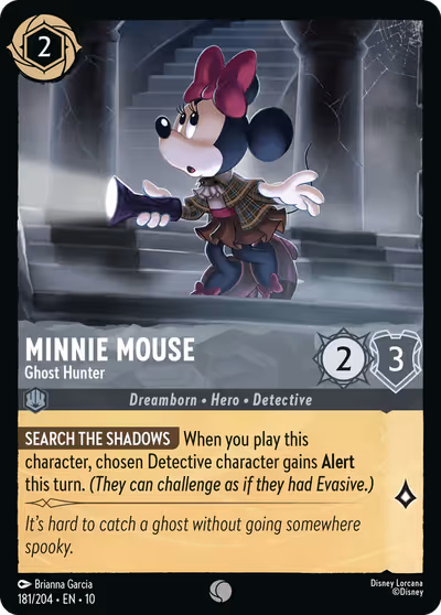 Minnie Mouse - Ghost Hunter #181 — Whispers in the Well (Common) · Disney Lorcana