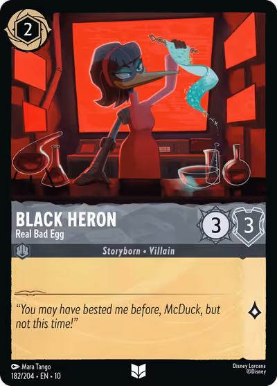 Black Heron - Real Bad Egg #182 — Whispers in the Well (Uncommon) · Disney Lorcana