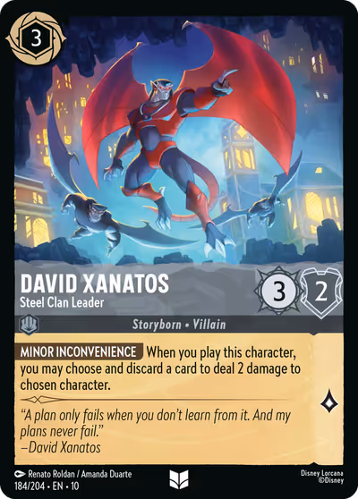 David Xanatos - Steel Clan Leader #184 — Whispers in the Well (Uncommon) · Disney Lorcana