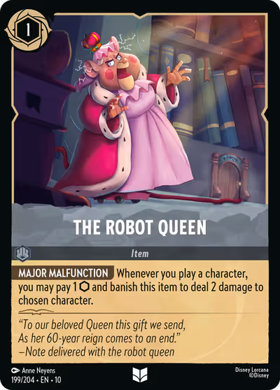 The Robot Queen #199 — Whispers in the Well (Uncommon) · Disney Lorcana