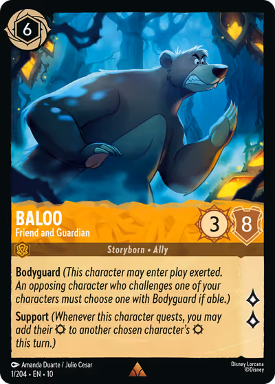 Baloo - Friend and Guardian #1 — Whispers in the Well (Rare) · Disney Lorcana
