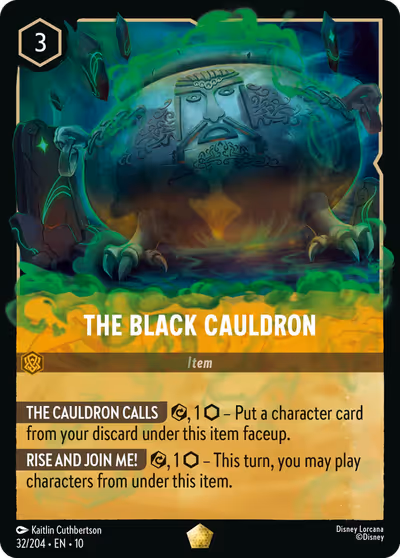 The Black Cauldron #32 — Whispers in the Well (Legendary) · Disney Lorcana
