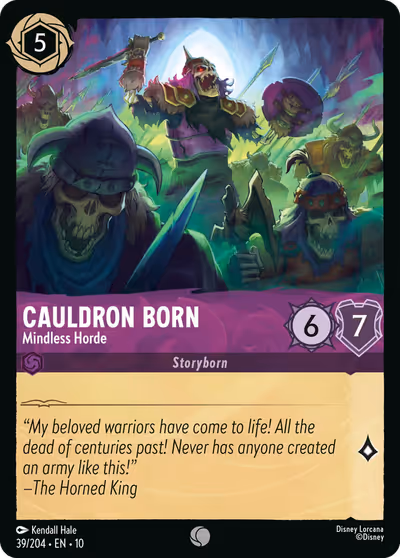 Cauldron Born - Mindless Horde #39 — Whispers in the Well (Common) · Disney Lorcana
