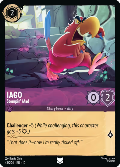 Iago - Stompin' Mad #43 — Whispers in the Well (Uncommon) · Disney Lorcana