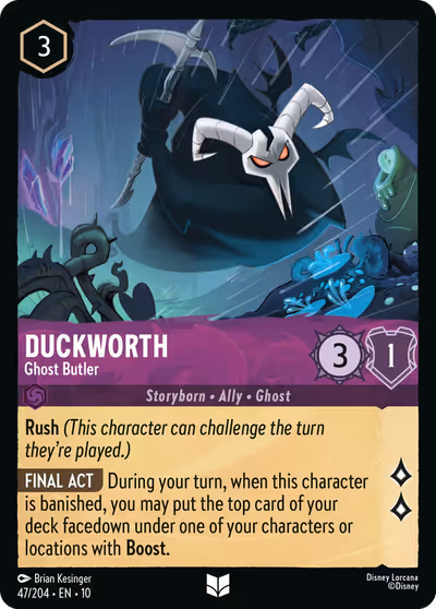 Duckworth - Ghost Butler #47 — Whispers in the Well (Uncommon) · Disney Lorcana