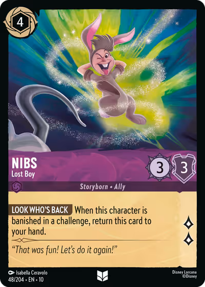 Nibs - Lost Boy #48 — Whispers in the Well (Uncommon) · Disney Lorcana