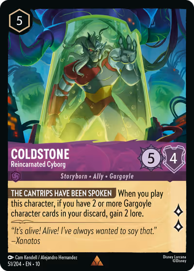Coldstone - Reincarnated Cyborg #51 — Whispers in the Well (Rare) · Disney Lorcana