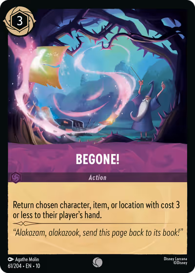 Begone! #61 — Whispers in the Well (Common) · Disney Lorcana