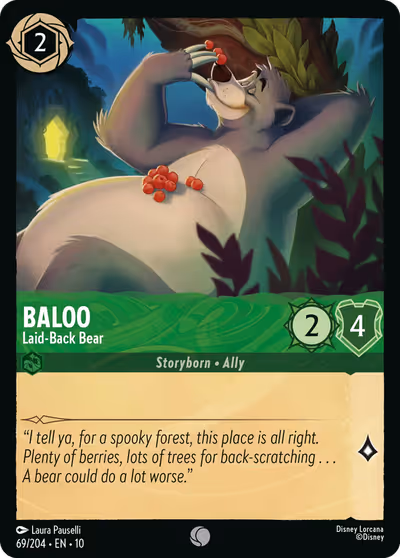 Baloo - Laid-Back Bear #69 — Whispers in the Well (Common) · Disney Lorcana