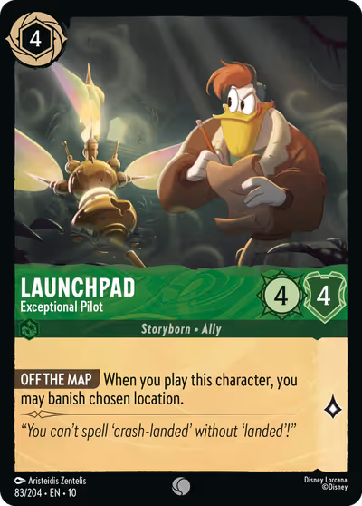Launchpad - Exceptional Pilot #83 — Whispers in the Well (Common) · Disney Lorcana
