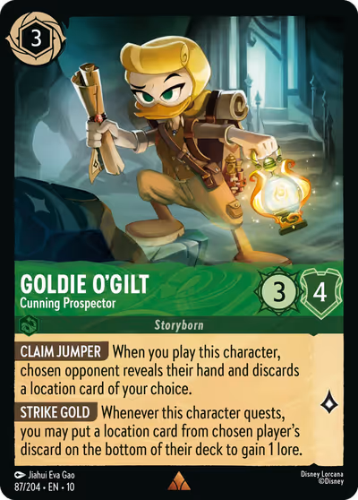Goldie O'Gilt - Cunning Prospector #87 — Whispers in the Well (Rare) · Disney Lorcana