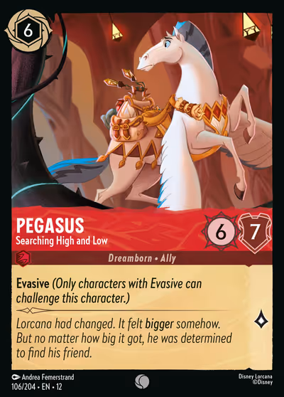 Pegasus - Searching High and Low #106 Foil — Wilds Unknown (Common) · Disney Lorcana